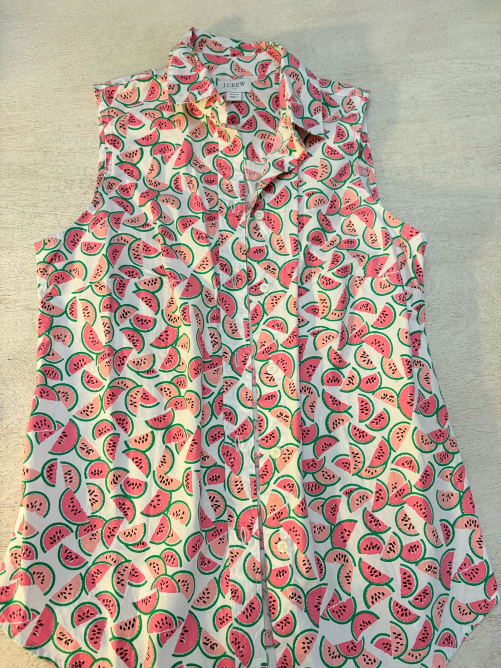 J. Crew Factory Pink Watermelon Print Blouse